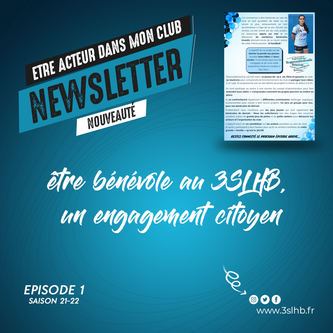 Newsletter : Etre bénévole au 3SLHB, un engagement citoyen