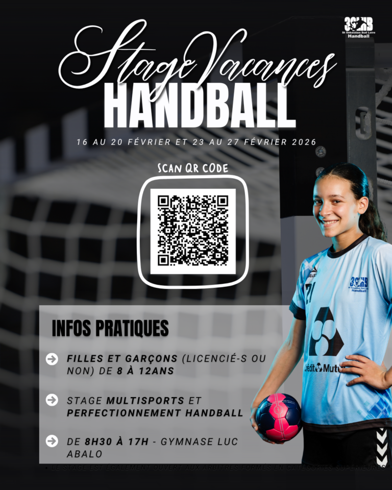 INSCRIPTION : STAGE VACANCES FÉVRIER 2026